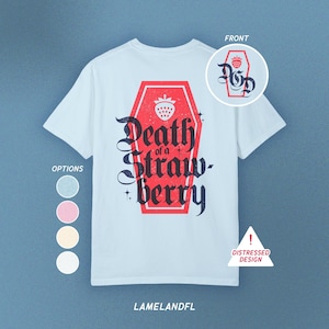 Death of a Strawberry | Dance Gavin Dance Inspired Swancore Risograph Style | Women&#39;s or Unisex Comfort Colors Graphic T-shirt