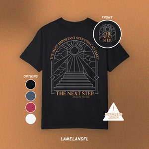 The Next Step | Stormlight Archives Inspired Inspirational Motivational Boho Line Art Women's or Unisex Comfort Colors Graphic T-shirt