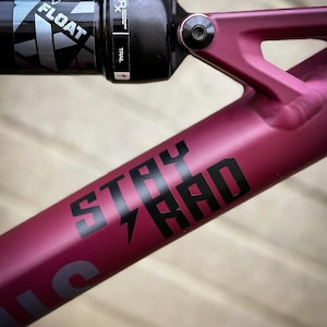 Stay Rad Vinyl Decal. Mountain Bike Sticker / MTB Decal / Bike Decal / Car Window Sticker / Laptop Decal