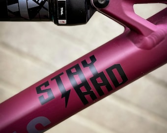 Stay Rad Vinyl Decal. Mountain Bike Sticker / MTB Decal / Bike Decal / Car Window Sticker / Laptop Decal