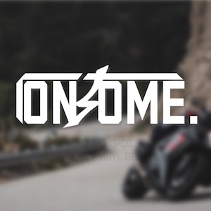 Motorcycle Sticker &#39;OnSome&#39; Vinyl Die-Cut Decal. Motorsports Decal / Helmet Decal / Racing Sticker / Car Decal / Moto Accessories