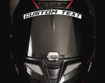 Motorcycle Helmet Visor Strip. Personalized Text / Custom Text ( Racing Sticker / Motorsports Logo ) Custom Helmet Decal
