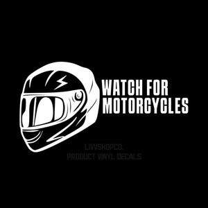 Watch For Motorcycles Decal. Motorcycle Sticker // Biker Decal // Car Window Decal // Motorcycle Awareness // Vinyl Decal