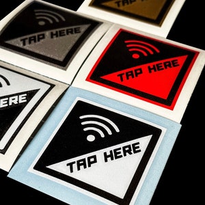 NFC Vinyl Decal Personalized Link / Social Media Sticker For Business Profile, Websites, Social Media Profiles