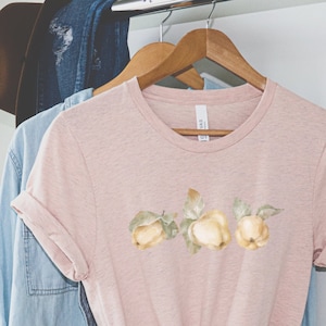 Vintage Style Äpfel Kurzarm T-Shirt | Cottage Core Apple Motiv T-Shirt | Sein Fall Ya&#39;ll | Thanksgiving Shirt | Apple Picking Shirt | Obst