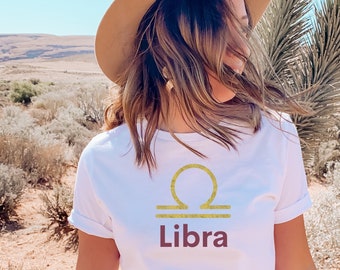 Waage T-Shirt | Oktober Geburtstag Geschenk | Waage Horoskop | Waage Geburtstagsgeschenk | Astrologie Liebhaber Geschenk | Sternzeichen Shirt | Sternzeichen T-Shirts
