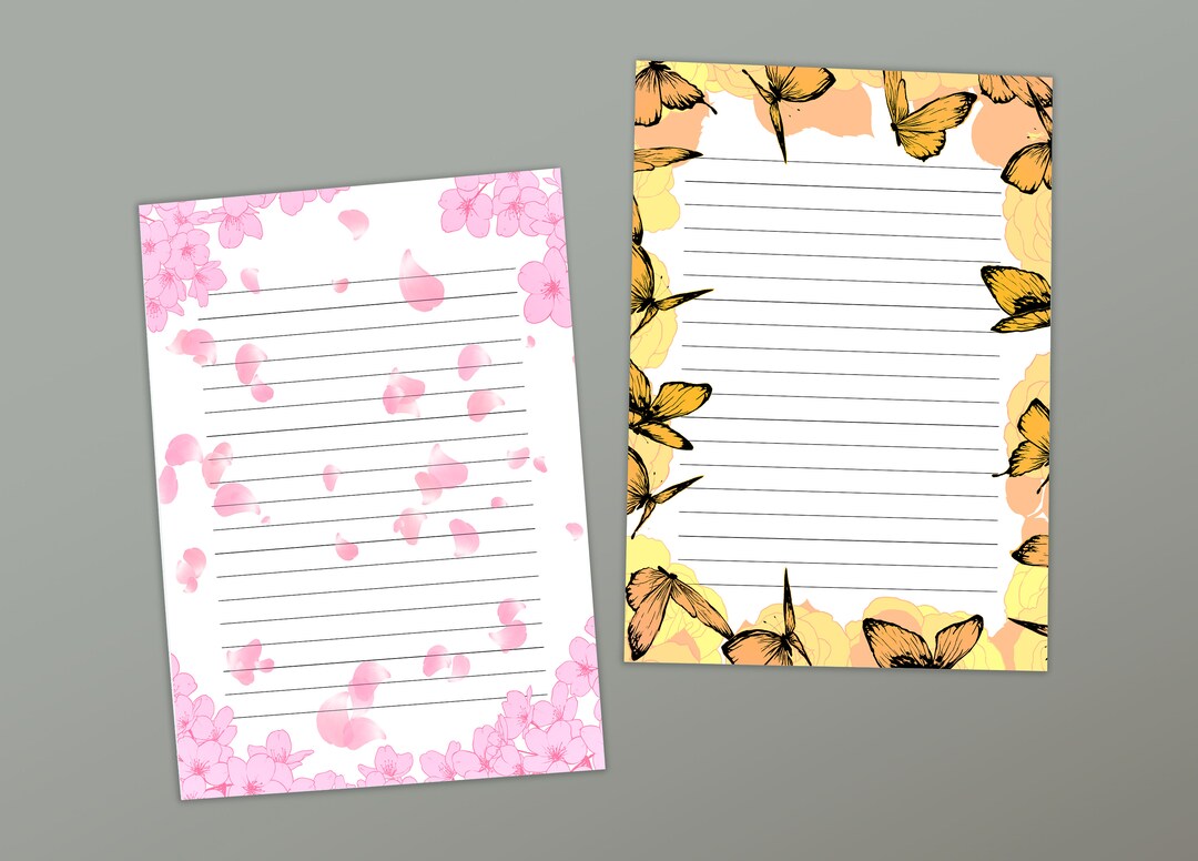 Printable Stationery, Printable Stationary, Nature Themed, Writing Set ...