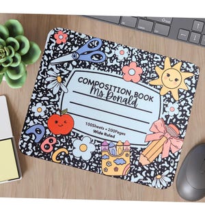 Teacher mousepad | composition book personalized