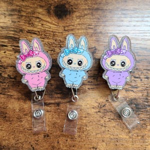Little monster badge retractable nurse badge reel