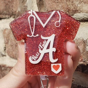 Glitter handmade scrub badge reel