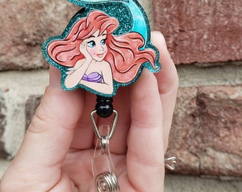 Ariel mermaid badge reel