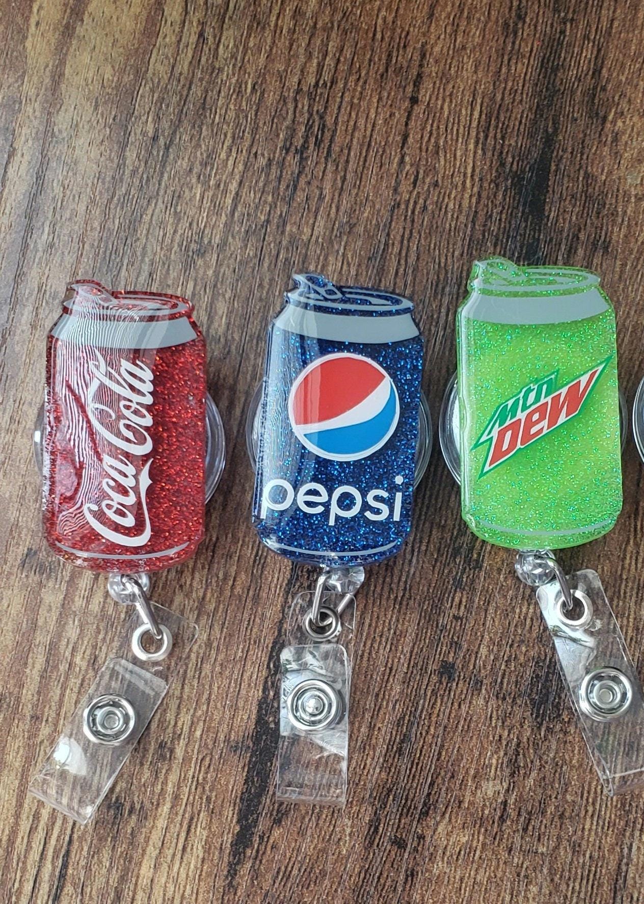 Glitter handmade retractable ID badge reel
