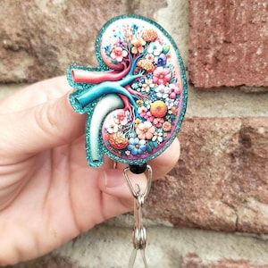 Floral Kidney badge reel