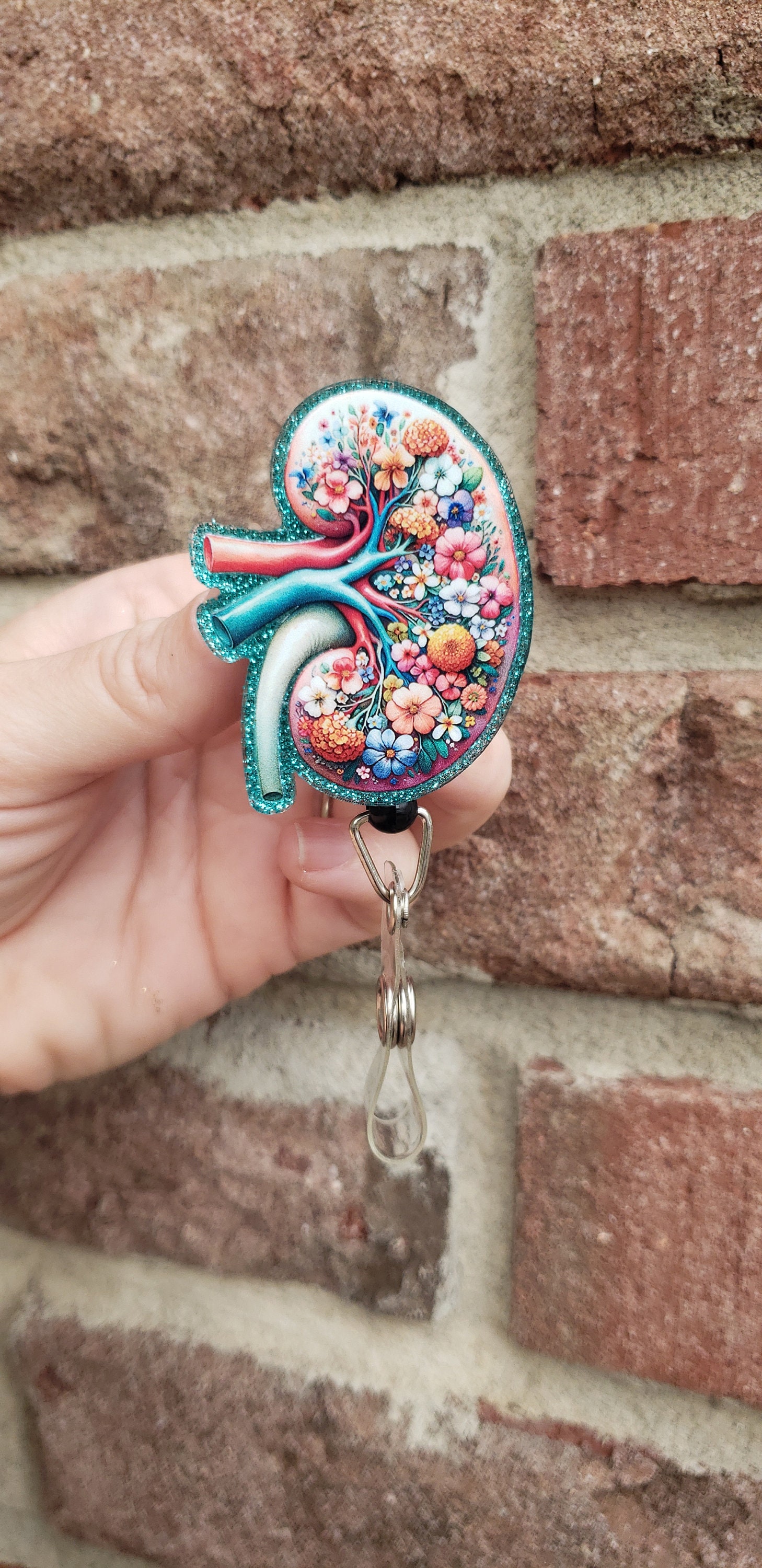 Floral Kidney badge reel