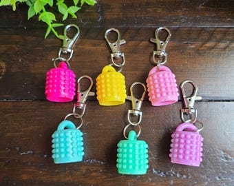 Keychain lipgloss Cap Holder for Laneige, Summer Friday, Glossier. lip gloss keychain, badge reel accessories