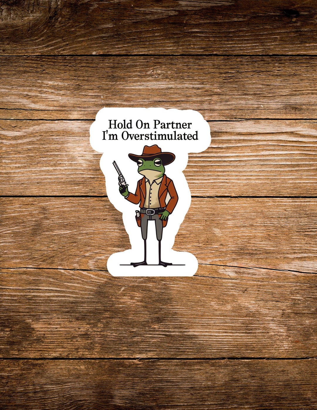 Funny Frog Overstimulated Sticker, Waterproof Laptop Sticker - Etsy