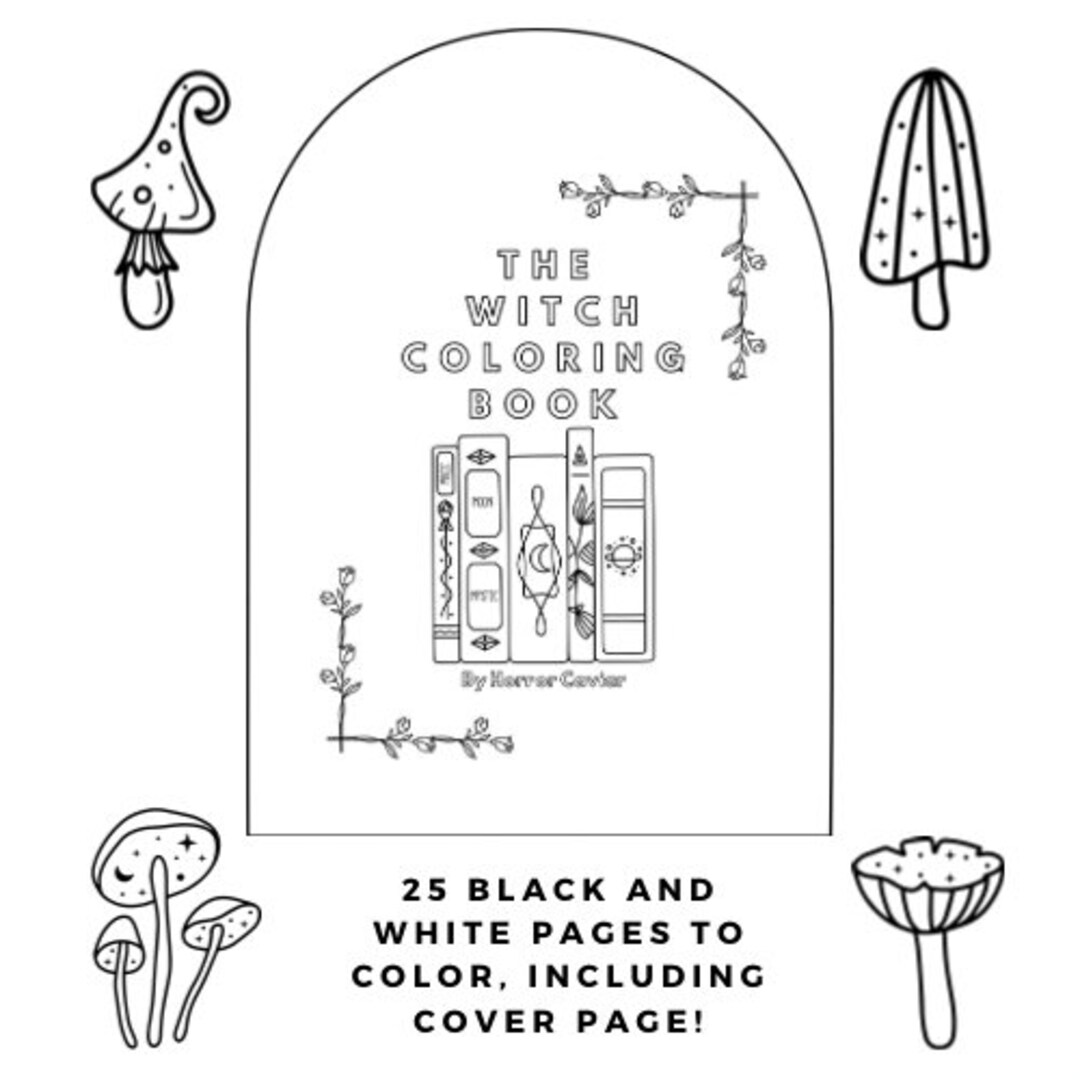 The Witch Coloring Book Etsy