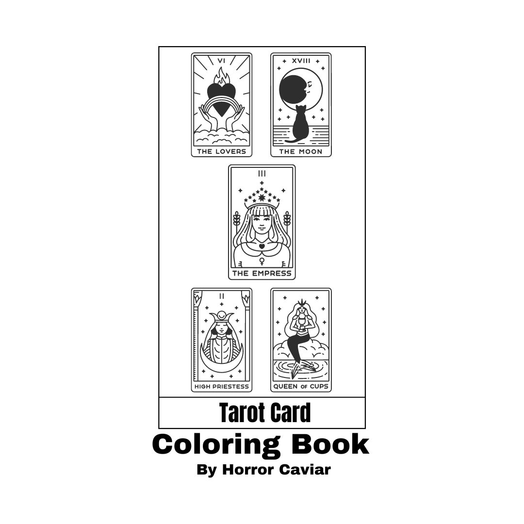 Cartas del tarot libro para colorear para adultos 1 & 2 (Paperback)