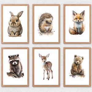 Nursery Wall Art | Woodland Print Set | Woodland Nursery Art | Nursery Gift | Animal Prints | Instant Download | Woodland Nursery Decor