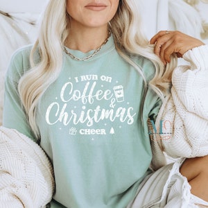 Coffee and Christmas Screen Print | Transfer | Ready to Press | Coffee | Christmas | Cheer | Screen Print