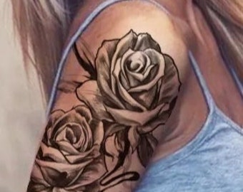 Rose Arm Tattoo - Etsy Canada