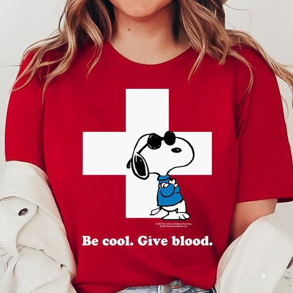 Snoopy Red Cross Shirt Etsy Ireland