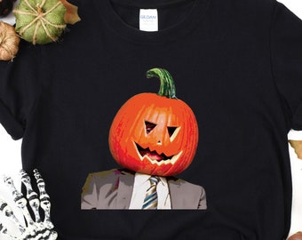 Dwight Pumpkin Head Shirt • The Office Halloween Shirt • Funny Office Shirt • Funny Halloween Tee • Dwight Schrute • Unisex TV Show Tee