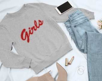 Friends TV Show Girls Sweatshirt 90s TV Tee Retro T-Shirt Sweatshirt  Monica and Rachel Women's Red Letter Sweatshirt