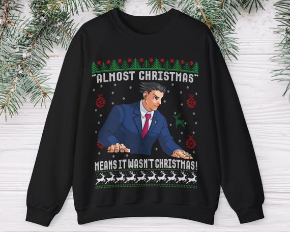 Ace Attorney Christmas Sweater - Ugly Christmas Sweater - Unisex Heavy Blend Crewneck