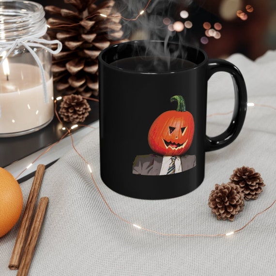 Dwight Pumpkin Head Mug, Funny Office Mug, Dwight Pumpkin Head Mug, The Office Mug, The Office Halloween Cup, TV Show Mug