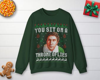 Funny Ugly Christmas Sweater - Buddy the Elf Sweater - Women Funny Crewneck Sweatshirt - Men Funny Sweater - Funny Christmas Gift