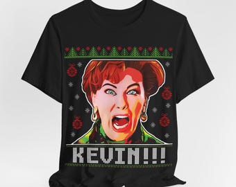 Kevin!!! Funny Ugly Christmas T-shirt - Holiday Ugly Sweater Tee