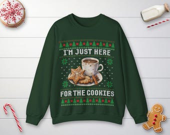 Christmas Cookies Sweater - Ugly Christmas Sweatshirt - Women Funny Crewneck Sweatshirt - Men Funny Sweater - Funny Christmas Gift