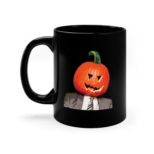 Dwight Pumpkin Head Mug, Funny Office Mug, Dwight Pumpkin Head Mug, The Office Mug, The Office Halloween Cup, TV Show Mug image 7