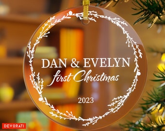 Personalized Christmas Ornament • Custom Married Ornament • Christmas Engaged Ornament • Christmas Name Ornament • Family Ornament