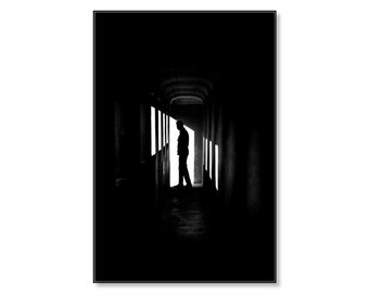 Printable Abstract Street Photography. Fine Art Print. Printable Wall Art. Darkness to Light.