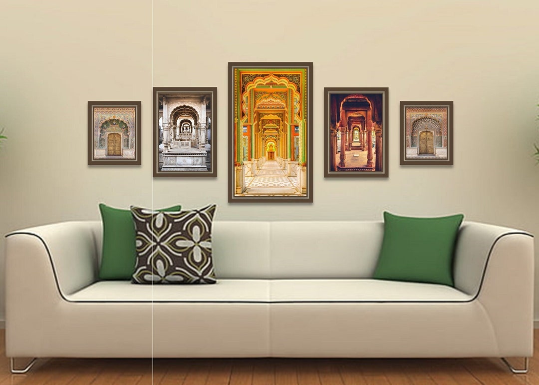 Printable Indian Wall Art Set. SET OF 5 Vintage Prints. Rajasthan ...