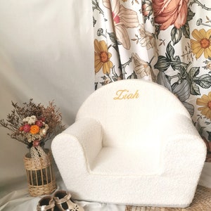 Children's armchair in terrycloth/embroidered first name