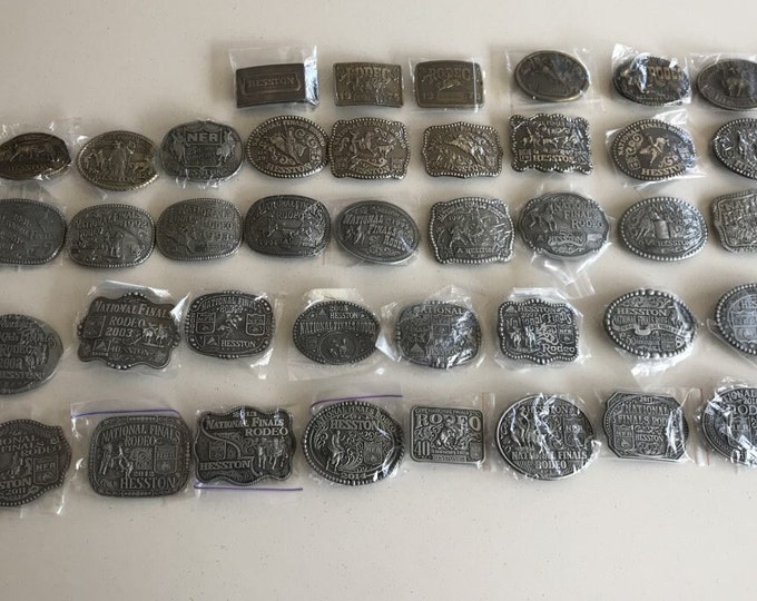 New 47 NFR Hesston Collection Belt Buckles Etsy