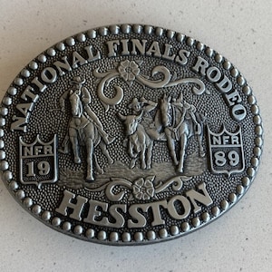 New Vintage 1989 NFR Belt Buckle
