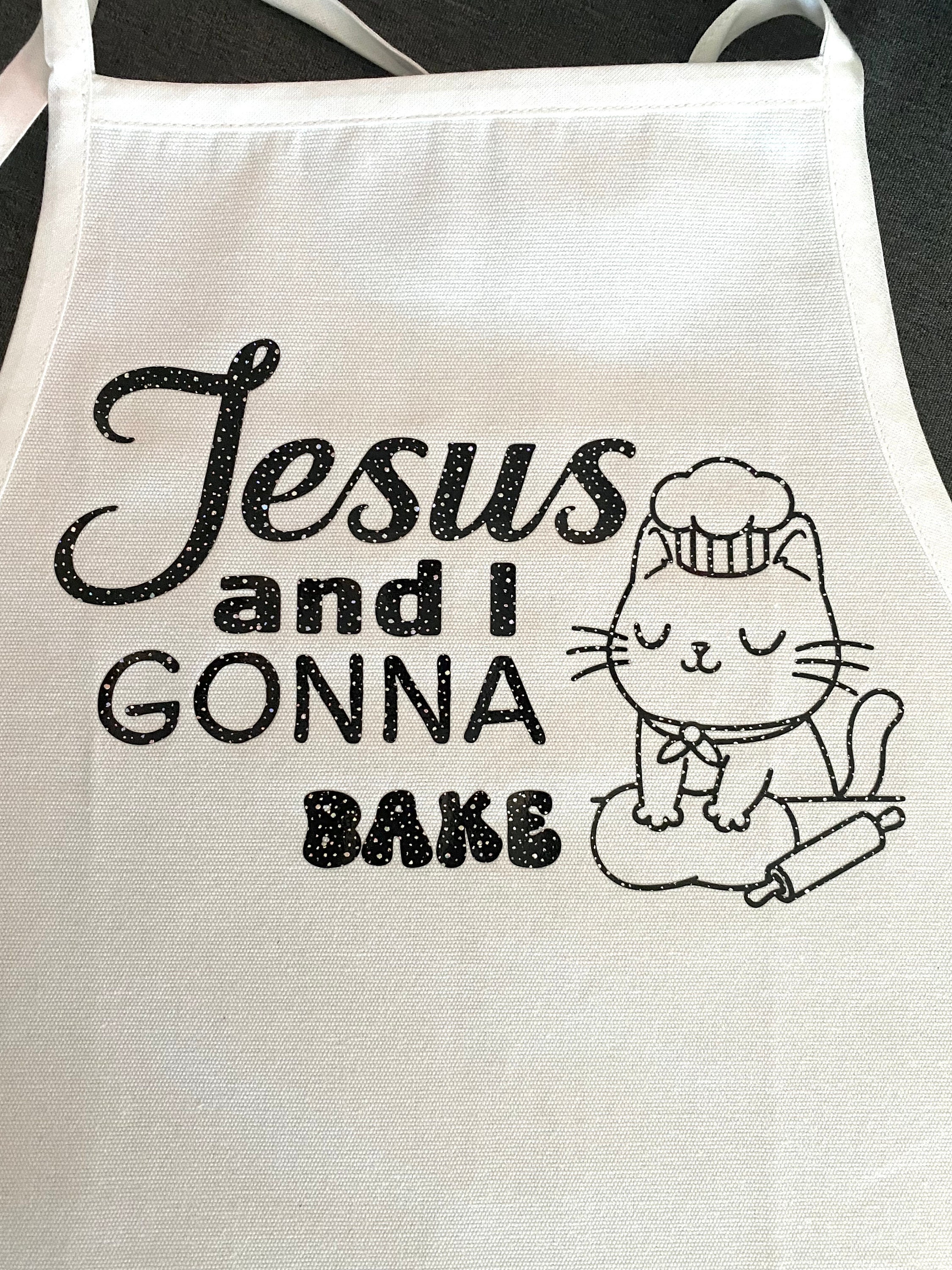 Apron JESUS and I Gonna Bake Apron, Christian Apparel, Apron Faith ...