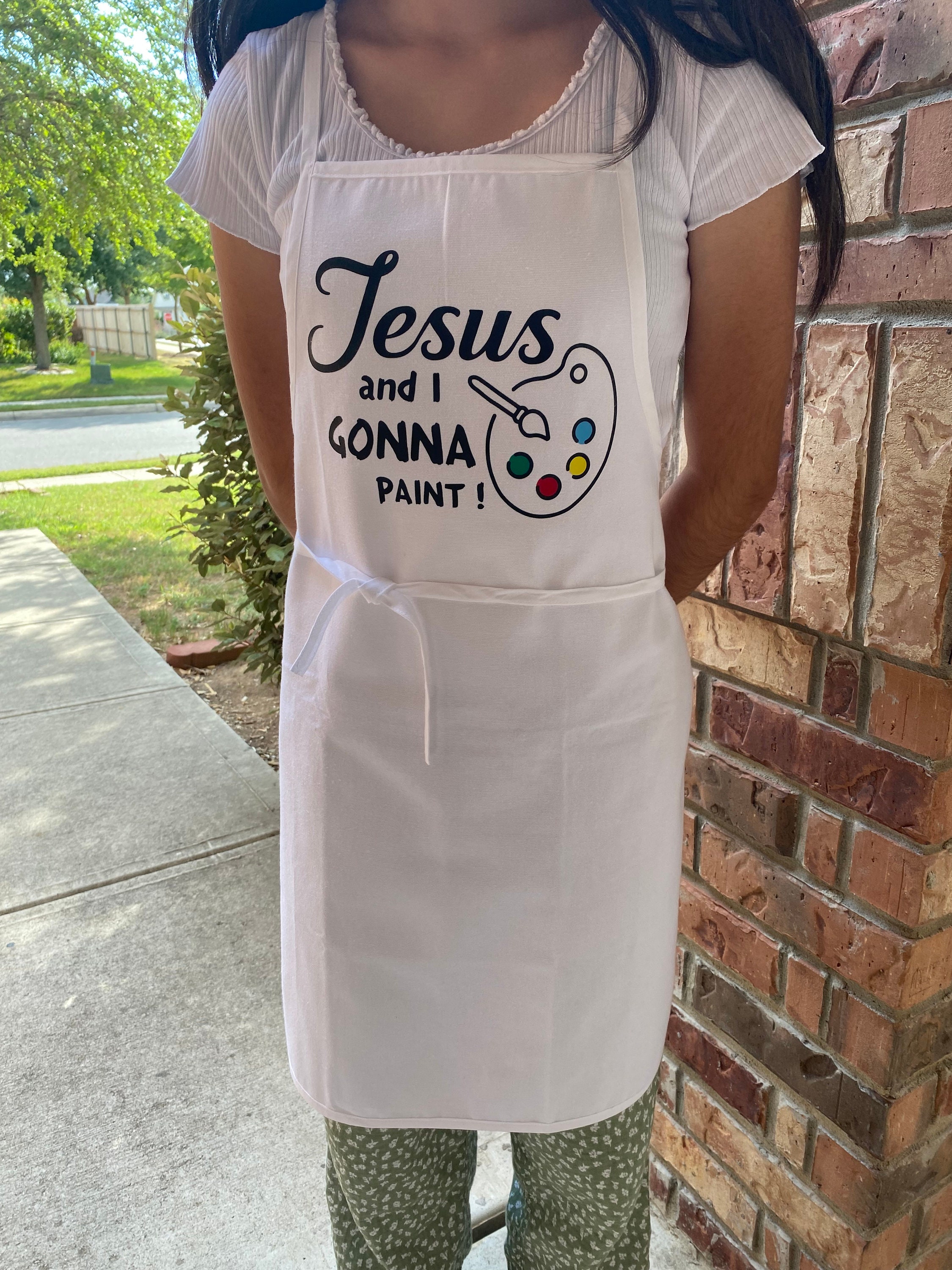 Apron JESUS and I Gonna Bake Apron, Christian Apparel, Apron Faith ...