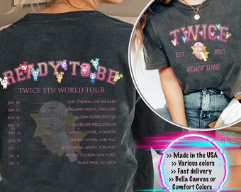 Kpop Twice Logo Shirt, Best Selling Twice Ready To Be Tour Short Sleeve  Crewneck