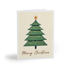 Cartões de Natal com inspiração vintage: cartões de felicitações sazonais personalizáveis com envelopes e conjunto de papelaria retrô