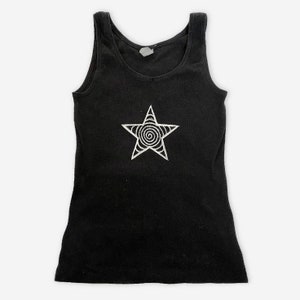Star design tank top, | Cute Top | Cute Croptop | Graphic Top | Trendy Top | Graphic Shirt | Cute Gift | Shirt | Girl Crop Top |