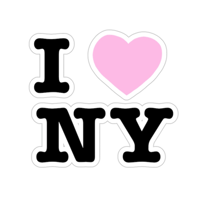 Pink I Heart New York sticker image 5