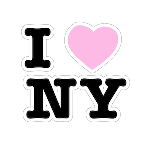 Pink I Heart New York sticker image 1