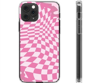 Pink Psychedelic patterned durable phone case!