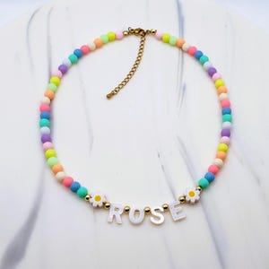 Custom Name Necklace, Mother of Pearl Name Necklace, Kids Name Necklace, Gift for Girls