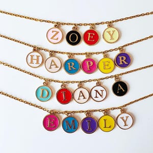 Blue Beads  Name Necklace , Custom Kids Necklace ,kids handmade necklaces, Kids Jewelry Girls Necklace For Kids